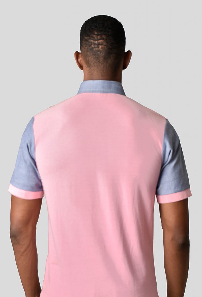 A twist of Chambray _ (Back) _ Pink _ David Andre Collection